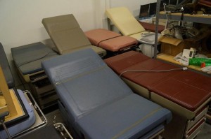 We buy and liquidate exam tables and other hospital furniture